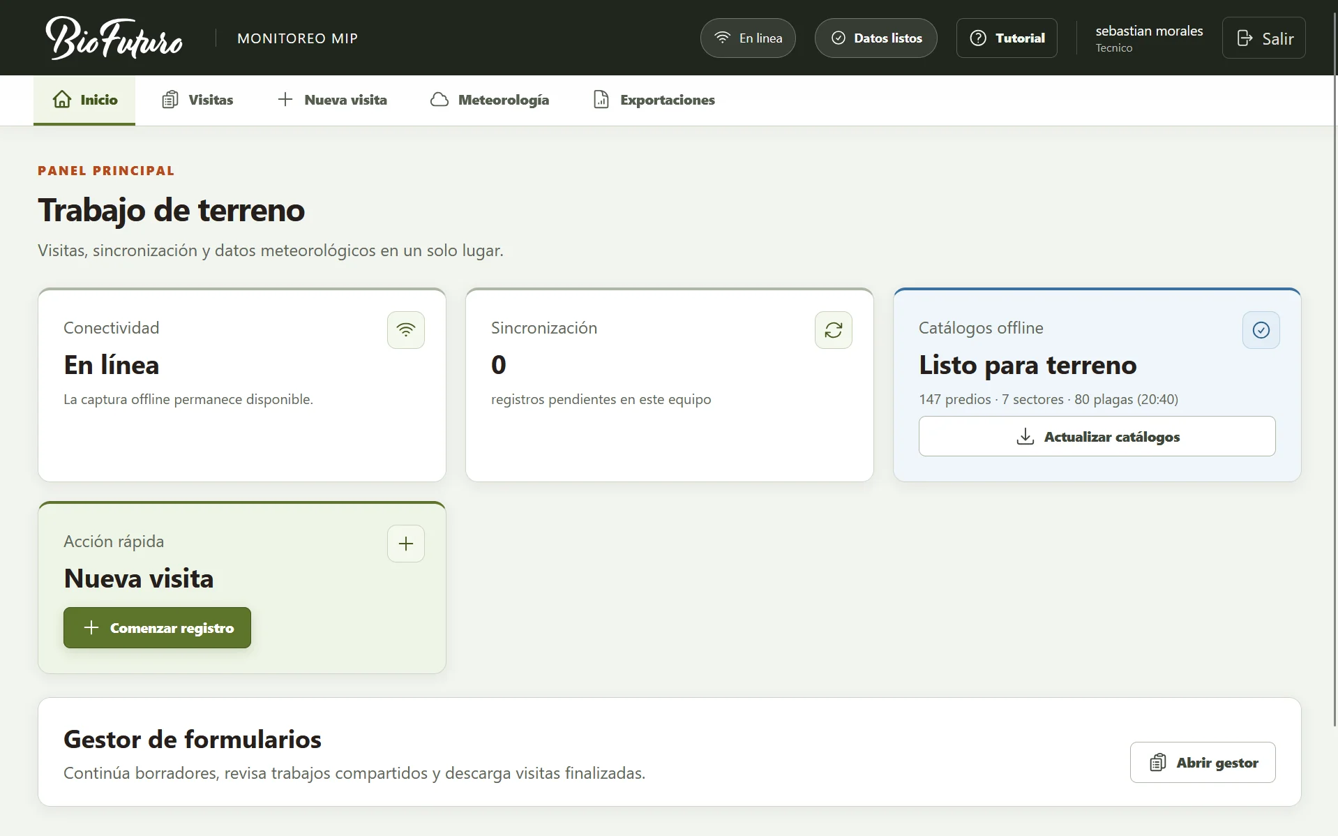 Biofuturo — PWA Visitas Técnicas Agrícolas Offline